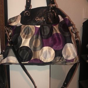 Silk coach hobo purse